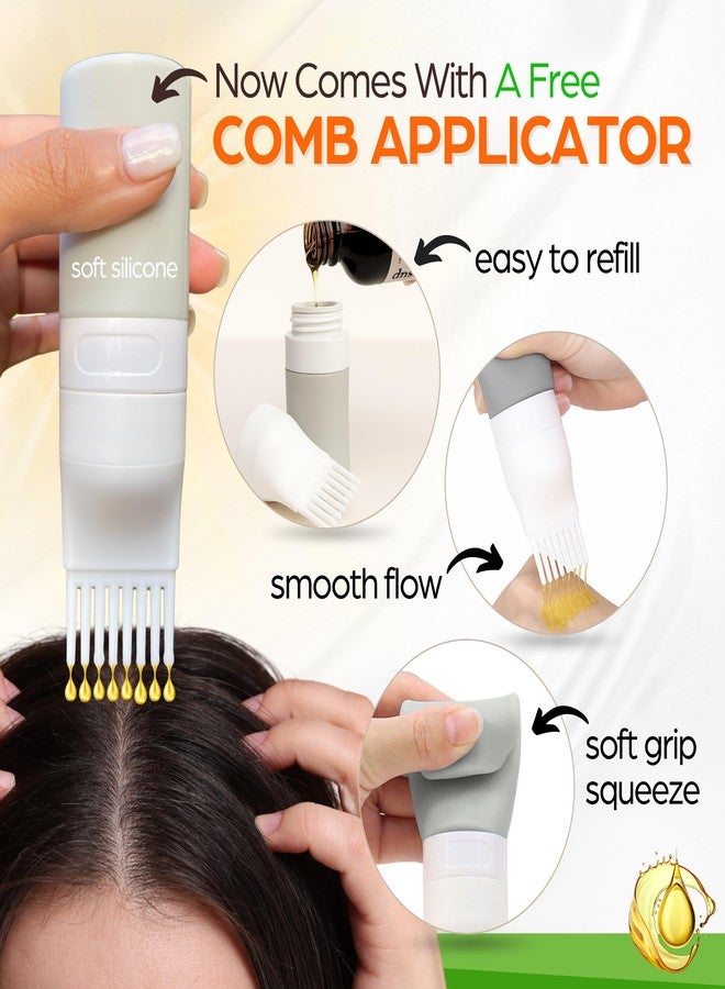 SELFWISE Batana Oil for Hair Growth + Comb Applicator - 100% Pure, Organic, Cold-Pressed, Unrefined from Honduras by Dr. Sebi - Natural, Vegan for Strong Roots and Thick Hair - Wild Growth for Hair, 2oz - Image 2